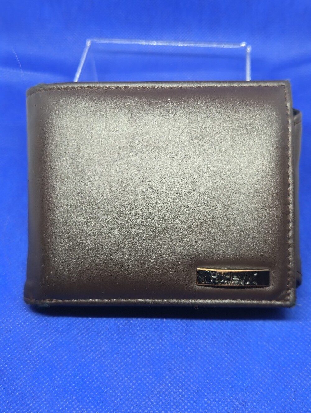 Hurley Mens Wallet Brown Leather Hybrid Passcase Bifold ID Window MA7304-X6W-424